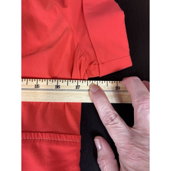 Maeve Anthropologie Shirt Dress Red 10 Cut Out Back Collared Maxi - Picture 7 of 12